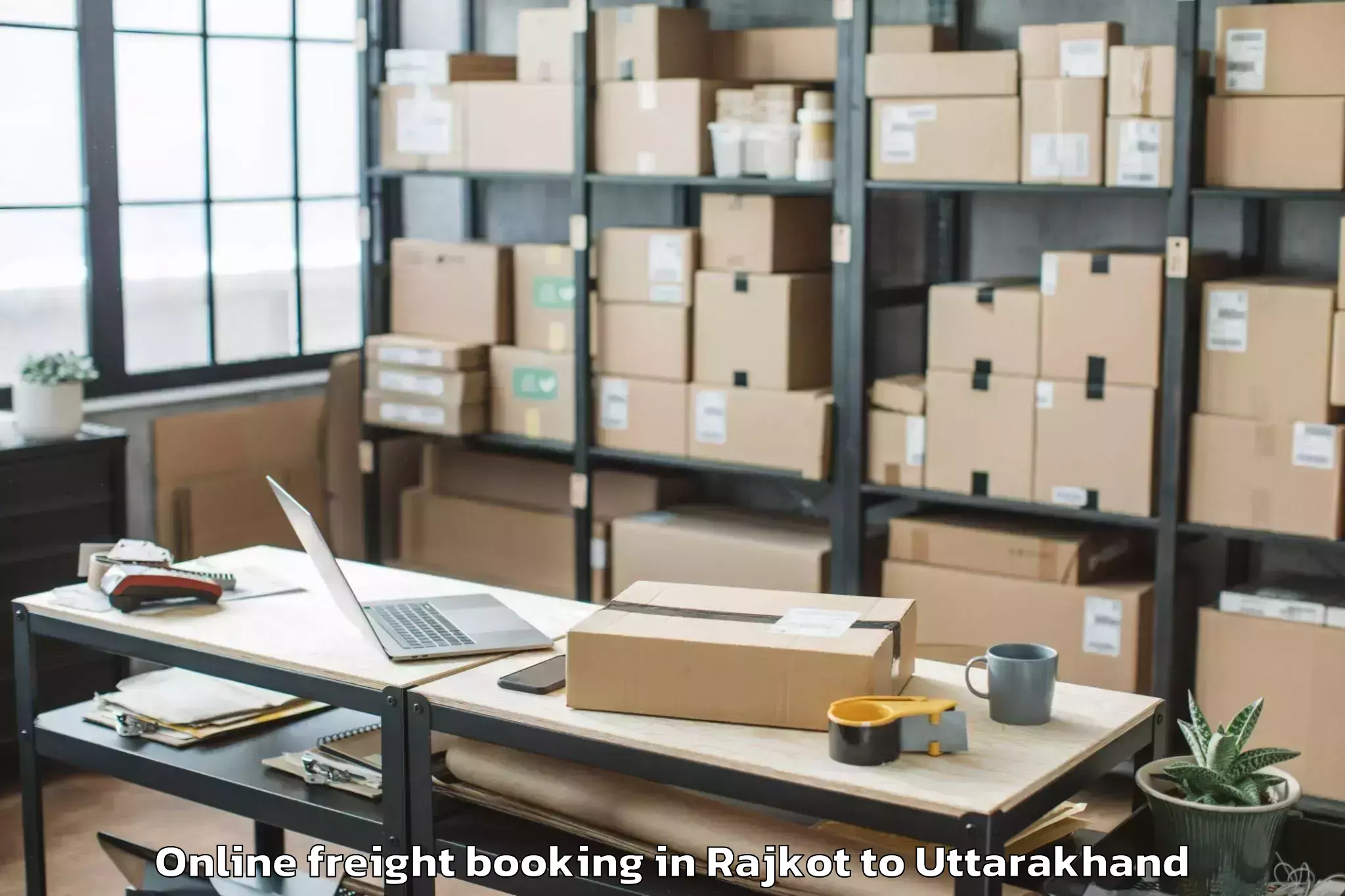 Book Rajkot to Uttarakhand Online Freight Booking Online